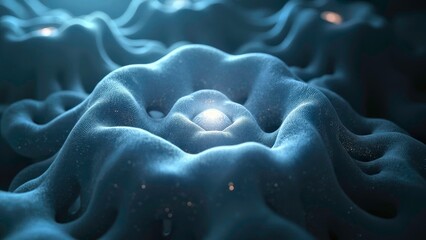 Wave pattern light core abstract art scene