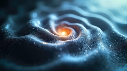 Vortex wave light core minimalist art image