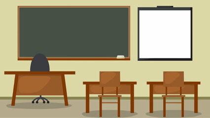 classroom with blackboard © asmaa