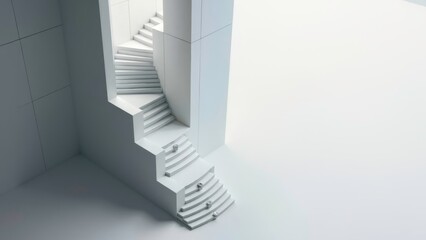 White Terrace Spinning Room Dreamy Abstract Picture