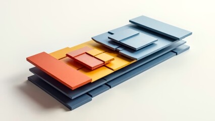 Multi color splicing three-dimensional module combination