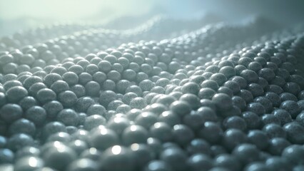 Silver Ball Wave Array Technology Abstract Scene