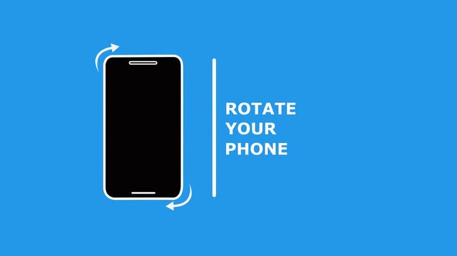 Rotate Your Phone Icon Animation on Transparent Background. Device rotation symbol animation.