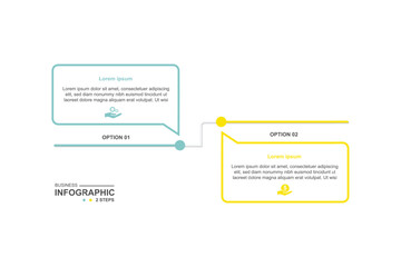 modern design template banner infographic. 2 step process information or presentation with icons