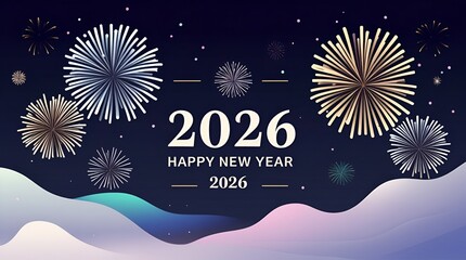 Minimal Happy New Year 2026 design