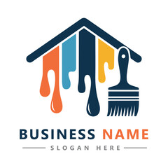 Fototapeta premium Home repair, roofing, remodeling, handyman, home renovation, decor logo