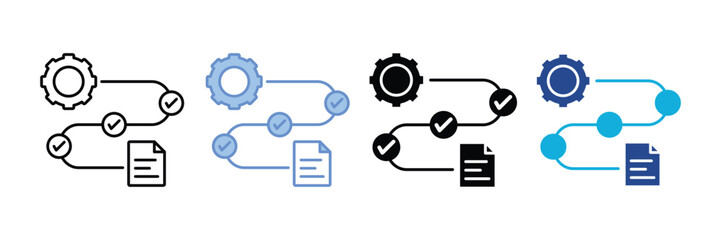 Workflow  Icon Set Multiple Style Collection