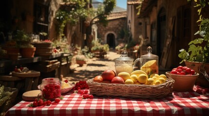 Italian street fruit still life display