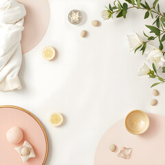 Self Care and Wellness Routine Concept Background