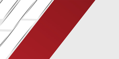 Vector red and white banner design vector, dynamic sporty horizontal background template for media promotion or web banner, vector illustration