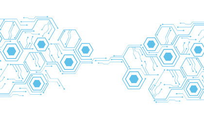 hexagon concept design abstract technology background vector