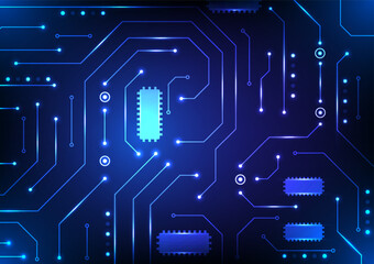 Digital background abstract futuristic circuits data and technology. Design for system virtual microchip.