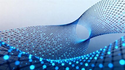 Abstract blue network structure