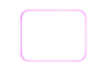 Glowing pink neon rectangle with rounded corners