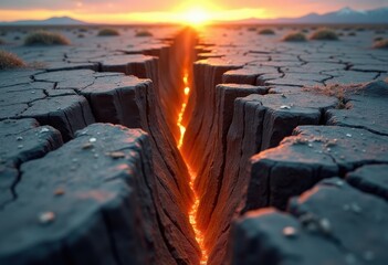 Eye-Catching Earthquake Crack Rippling Through Ground Formation Breaking Apart in Unexpected Drama