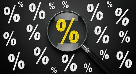 Percentage discount symbol representing sale offer and promotion concept
