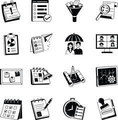 Collection of Project Management Doodle Style Illustrations 
