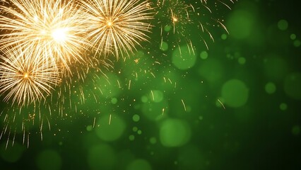 Vibrant fireworks illuminating the night sky