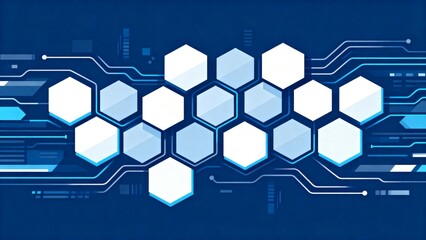 Abstract hexagonal circuit design