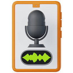 Professionally rendered 3D icon of Voice Recognition illustrating cybersecurity, encryption, and digital protection concepts. Ideal for apps, websites, fintech, cloud systems, and modern UI design.