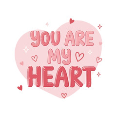 Obraz premium Playful Valentine Heart Message with Sparkles and Bold Love Declaration for Sweet Romantic Expressions