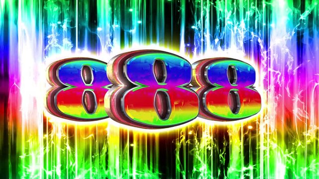 Triple Number eight 3D text loop animation
