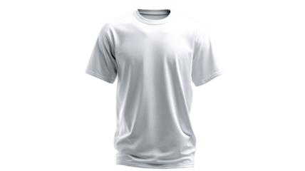 Plain white cotton t shirt front view short sleeve casual apparel clothing mockup isolated on white background