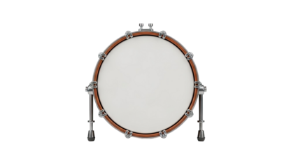 3D Snare drum on stand isolated on transparent background