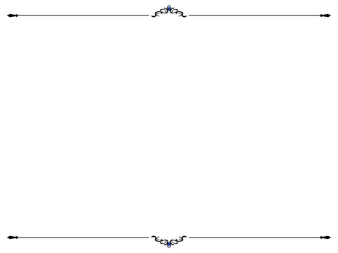 清楚な上下フレーム〜ブラック〜