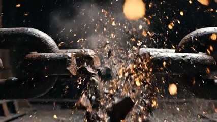 Chain Breaking with Sparks in Industrial Setting