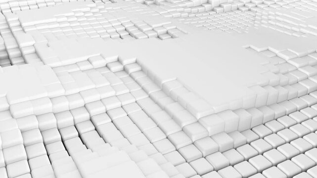 White cubes moving up and down video
