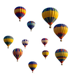 Obraz premium Colorful Hot Air Balloons in Flight