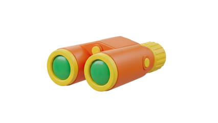 3D Cartoon Binoculars Icon transparent background