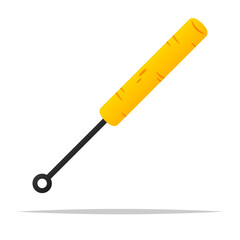 Flute cleaner rod vector isolated illustration