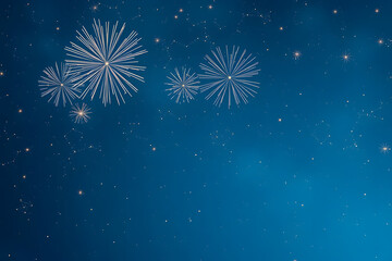 Fototapeta premium Night sky fireworks