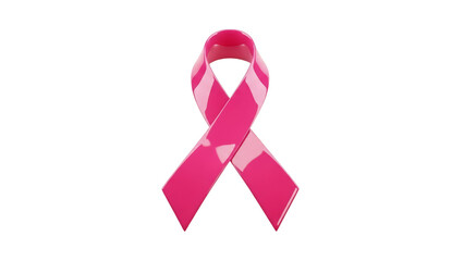 3d Pink Ribbon Symbol For Breast Cancer Awareness On Black