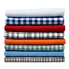 Kitchen Towels Set on Transparent and White Background for Professional Use