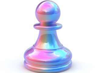 Colorful chess pawn on a plain background in a creative design