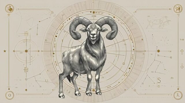 New year zodiac symbolism illustration, clean line art zodiac elements on festive neutral background, modern balanced layout, professional design, zodiac theme new year concept