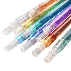 Fiber optic cables isolated on transparent background