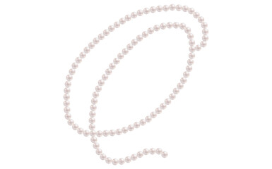White Pearls Alphabet Letter Q Luxury Text Design Vector Illustration.