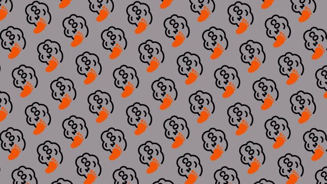 Cute Cartoon Duck Face Pattern.