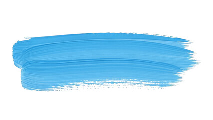 Vibrant Blue Paint Brush Stroke On Black Background