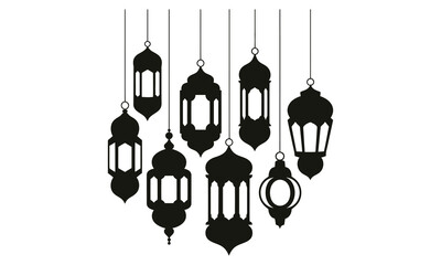 Ramadan lantern silhouette