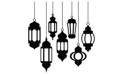 Ramadan lantern silhouette