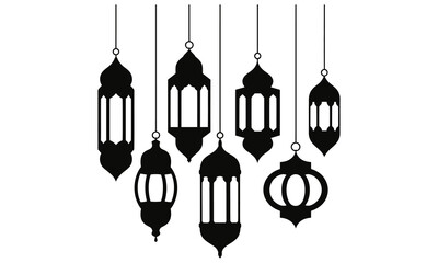 Ramadan lantern silhouette