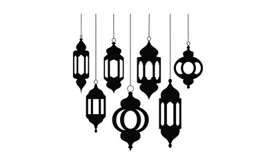 Ramadan lantern silhouette