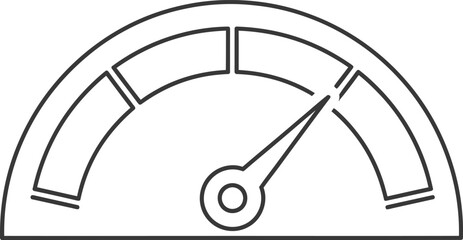 speedometer gauge icon simple line style