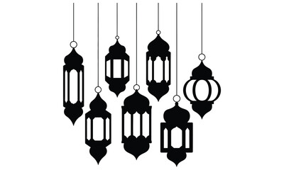 Ramadan lantern silhouette
