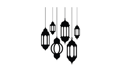 Ramadan lantern silhouette